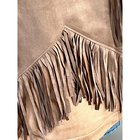 FANTASTIC FAWN fringe back star lightweight jacket S M L - Picture 8 of 9
